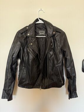Levi's Black Faux Moto Leather Jacket